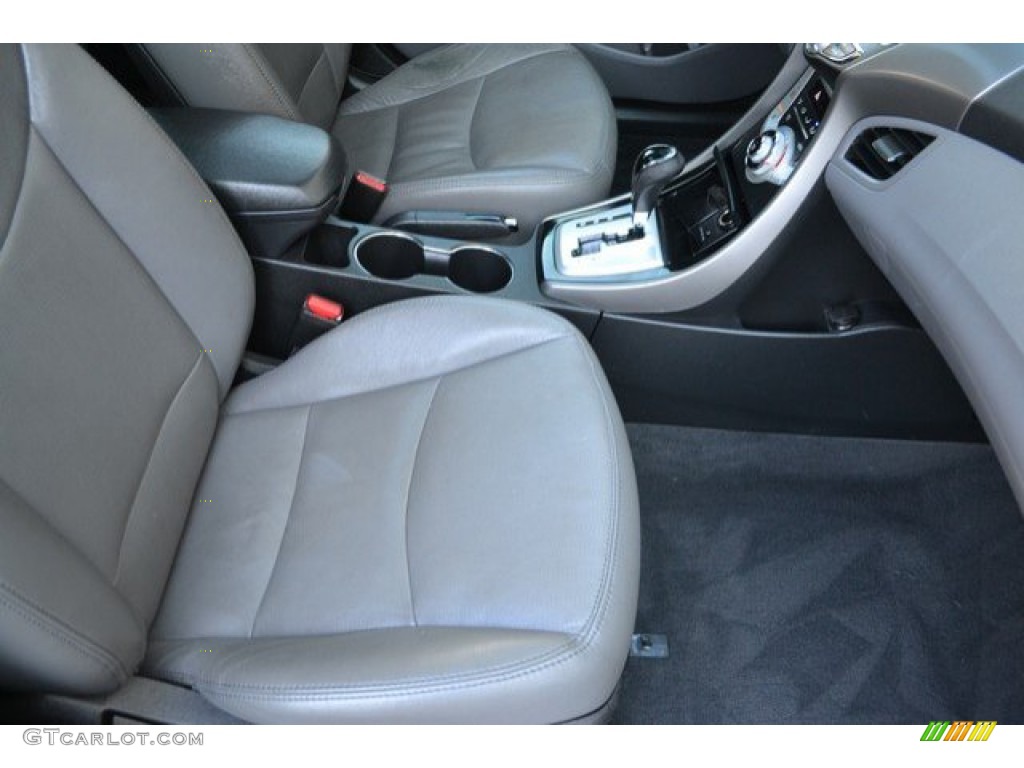 2012 Elantra Limited - Midnight Black / Gray photo #18