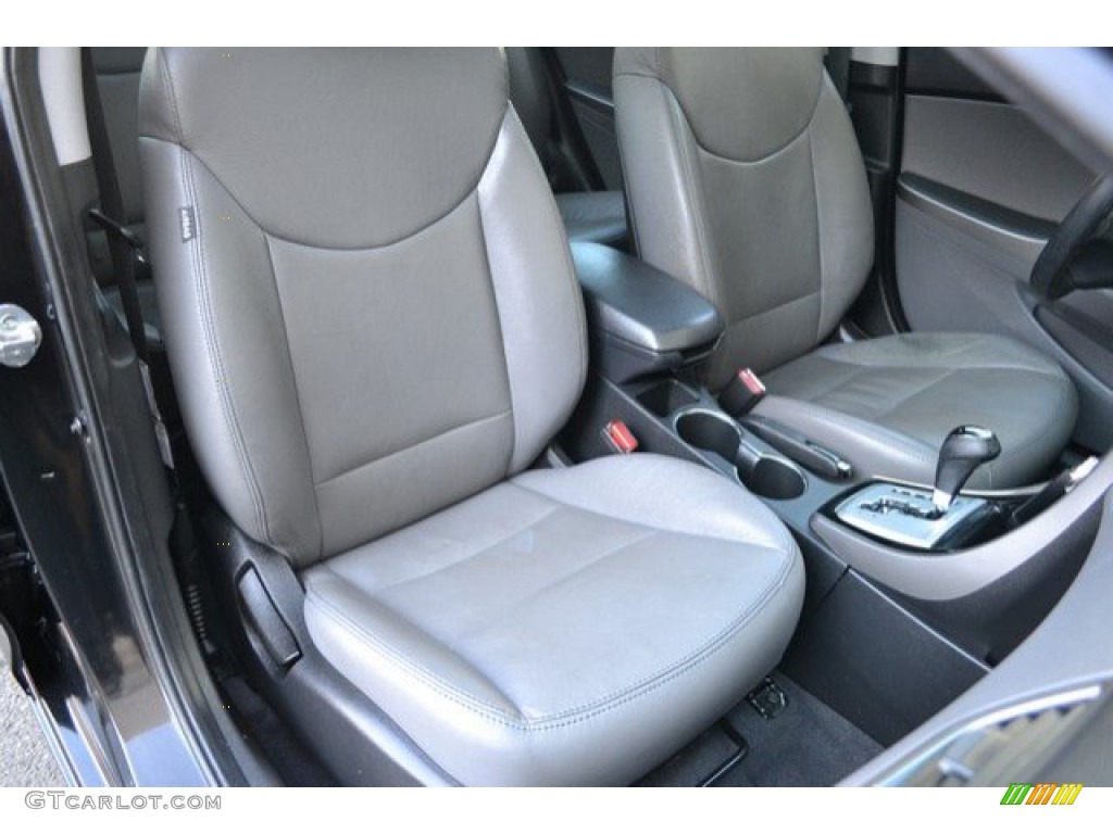 2012 Elantra Limited - Midnight Black / Gray photo #19