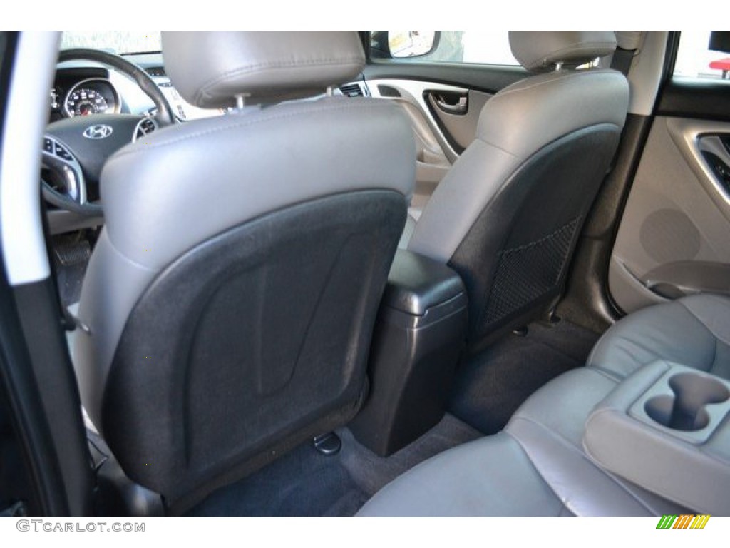 2012 Elantra Limited - Midnight Black / Gray photo #20