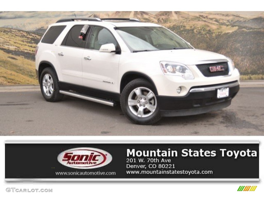 2008 Acadia SLT AWD - Summit White / Light Titanium photo #1