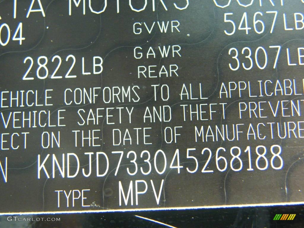 2004 Sorento LX - Ebony Black / Gray photo #29