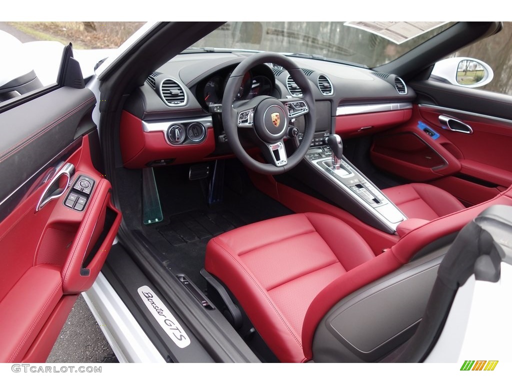 2019 718 Boxster GTS - White / Black/Bordeaux Red photo #11