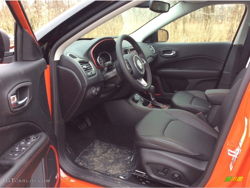 Black/Ruby Interior 2019 Jeep Compass Trailhawk 4x4 Photo #131140724