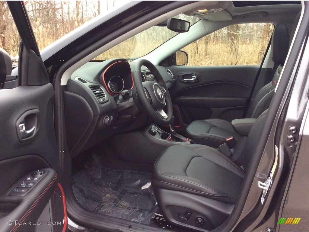 Black/Ruby Interior 2019 Jeep Compass Trailhawk 4x4 Photo #131141168