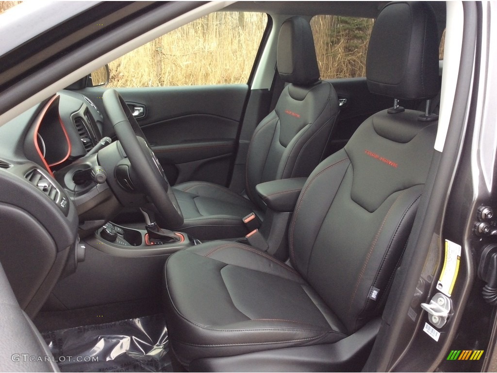 Black/Ruby Interior 2019 Jeep Compass Trailhawk 4x4 Photo #131141186