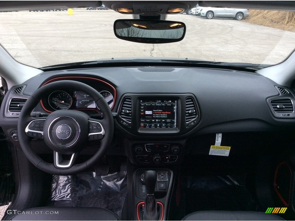 2019 Jeep Compass Trailhawk 4x4 Black/Ruby Dashboard Photo #131141219