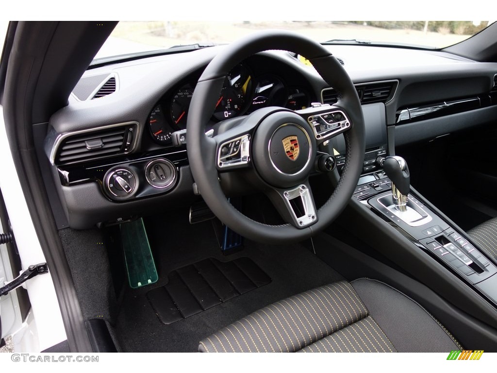2019 Porsche 911 Carrera T Coupe Black Steering Wheel Photo #131141225
