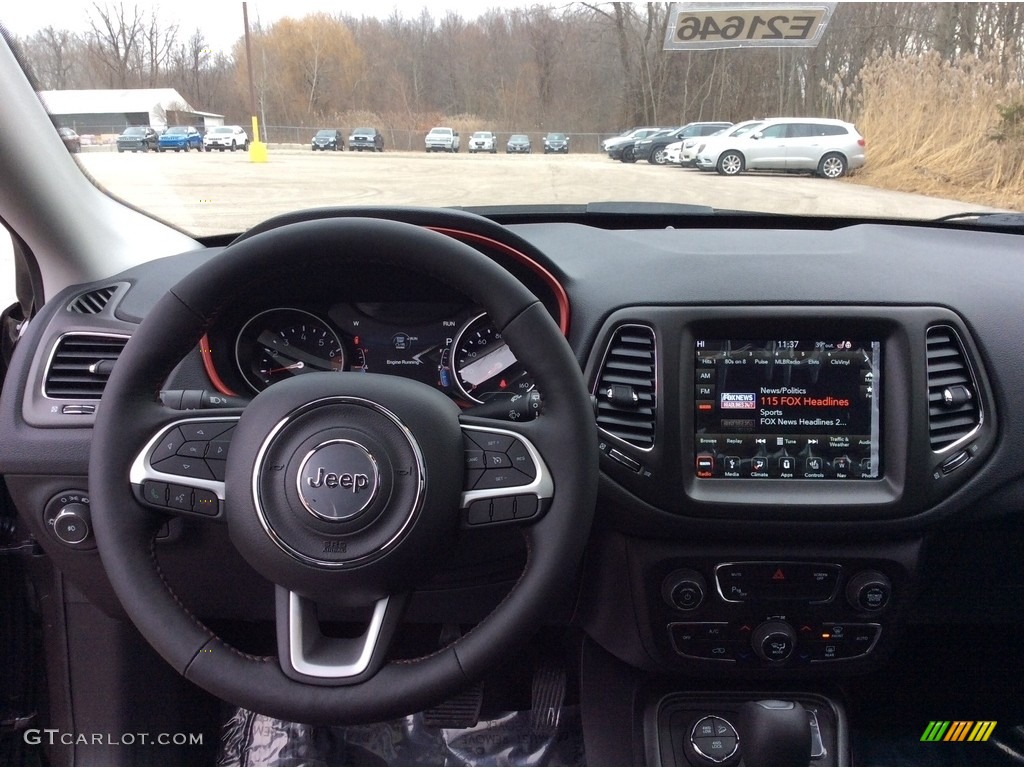 2019 Jeep Compass Trailhawk 4x4 Black/Ruby Dashboard Photo #131141231