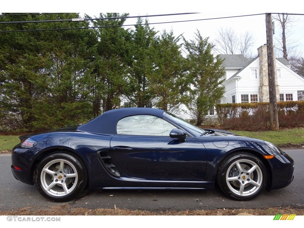 Night Blue Metallic 2019 Porsche 718 Boxster Standard 718 Boxster Model Exterior Photo #131141359