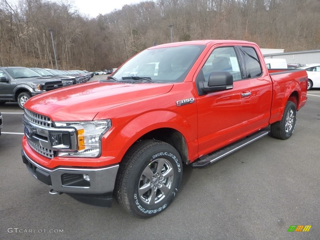 2019 F150 XLT SuperCab 4x4 - Race Red / Earth Gray photo #5