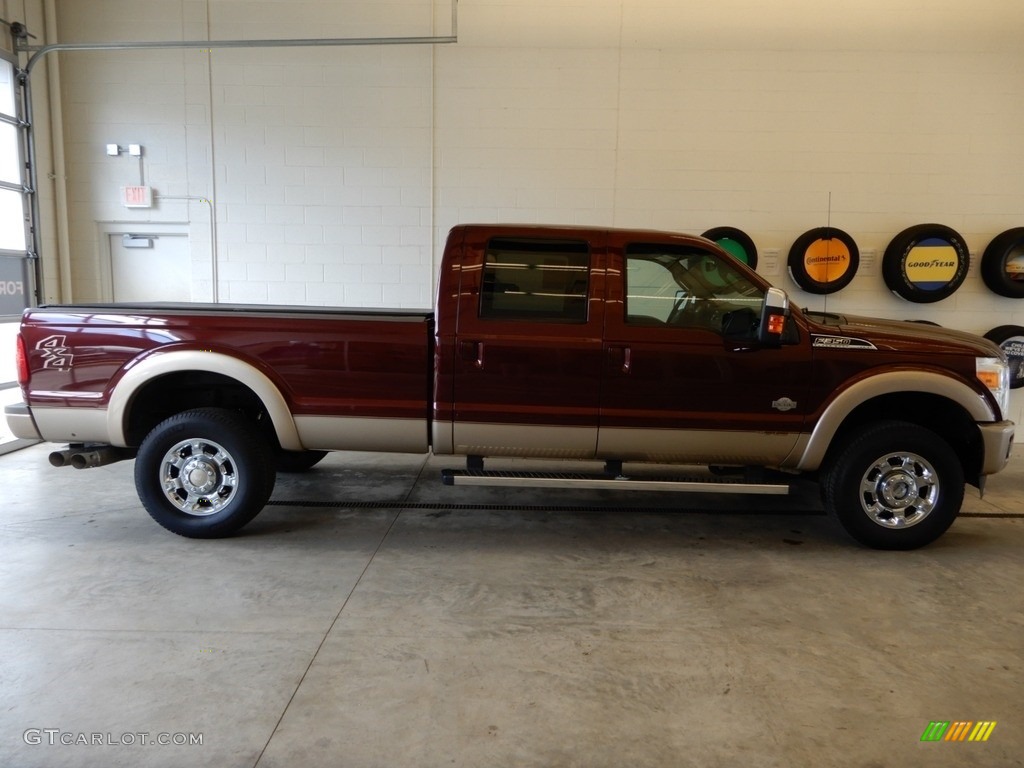 2012 F350 Super Duty King Ranch Crew Cab 4x4 - Autumn Red / Black photo #2