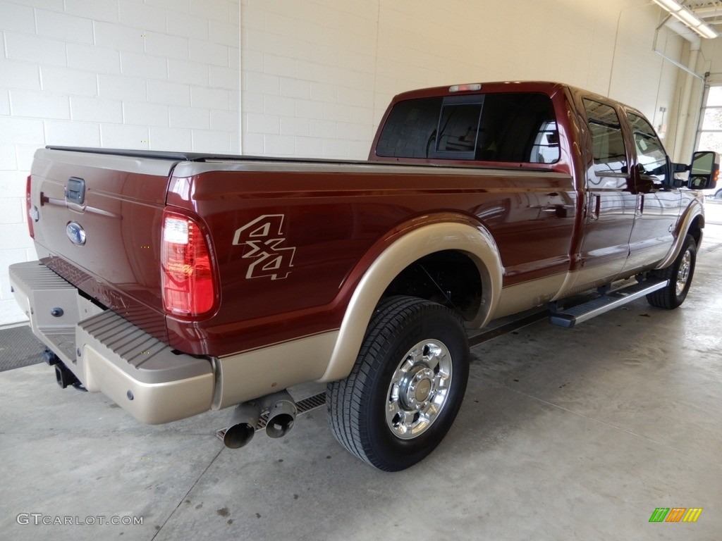 2012 F350 Super Duty King Ranch Crew Cab 4x4 - Autumn Red / Black photo #3