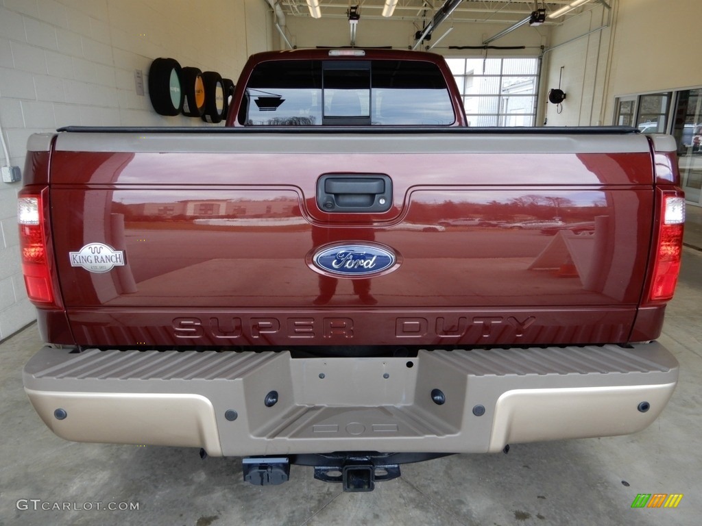 2012 F350 Super Duty King Ranch Crew Cab 4x4 - Autumn Red / Black photo #5