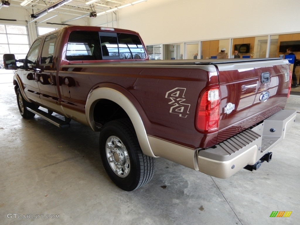 2012 F350 Super Duty King Ranch Crew Cab 4x4 - Autumn Red / Black photo #7