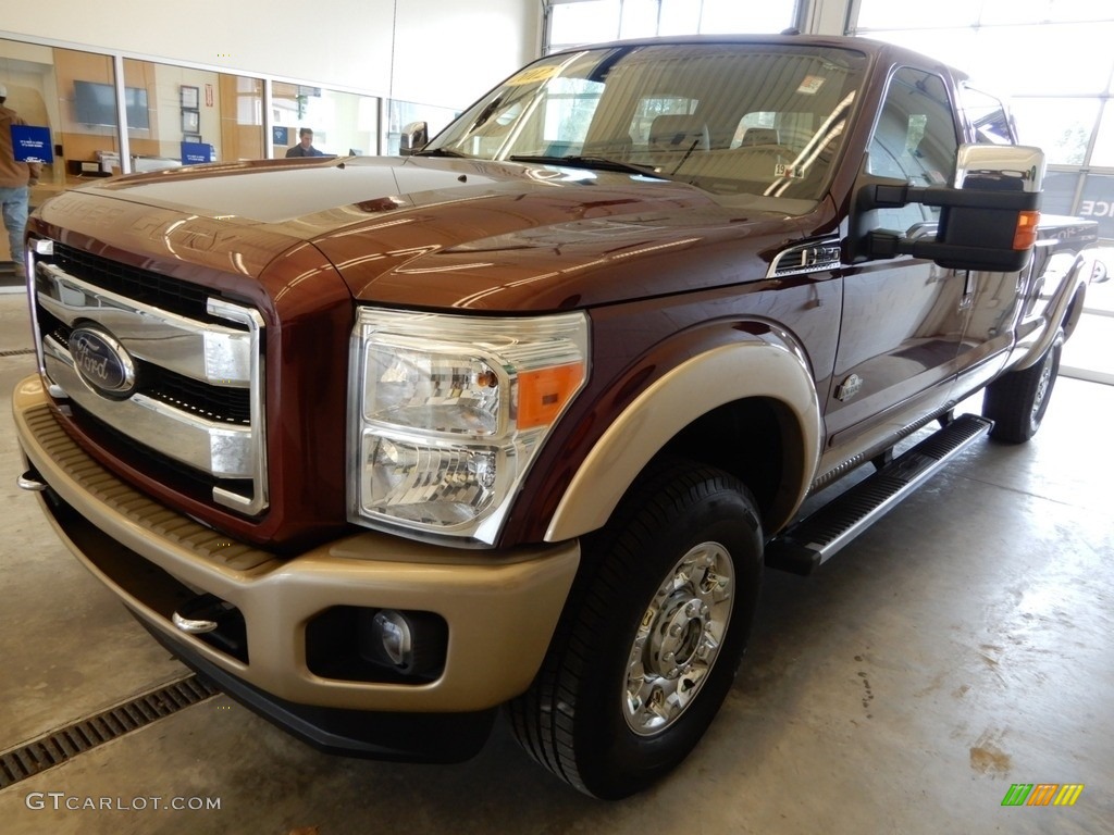 2012 F350 Super Duty King Ranch Crew Cab 4x4 - Autumn Red / Black photo #9