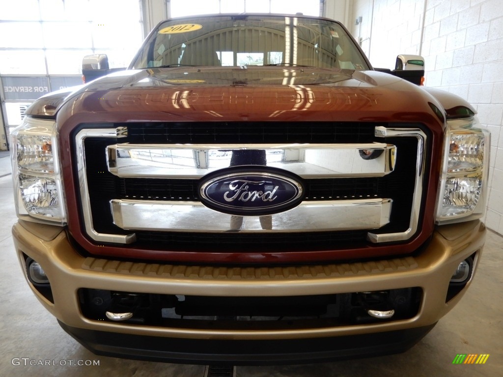 2012 F350 Super Duty King Ranch Crew Cab 4x4 - Autumn Red / Black photo #10