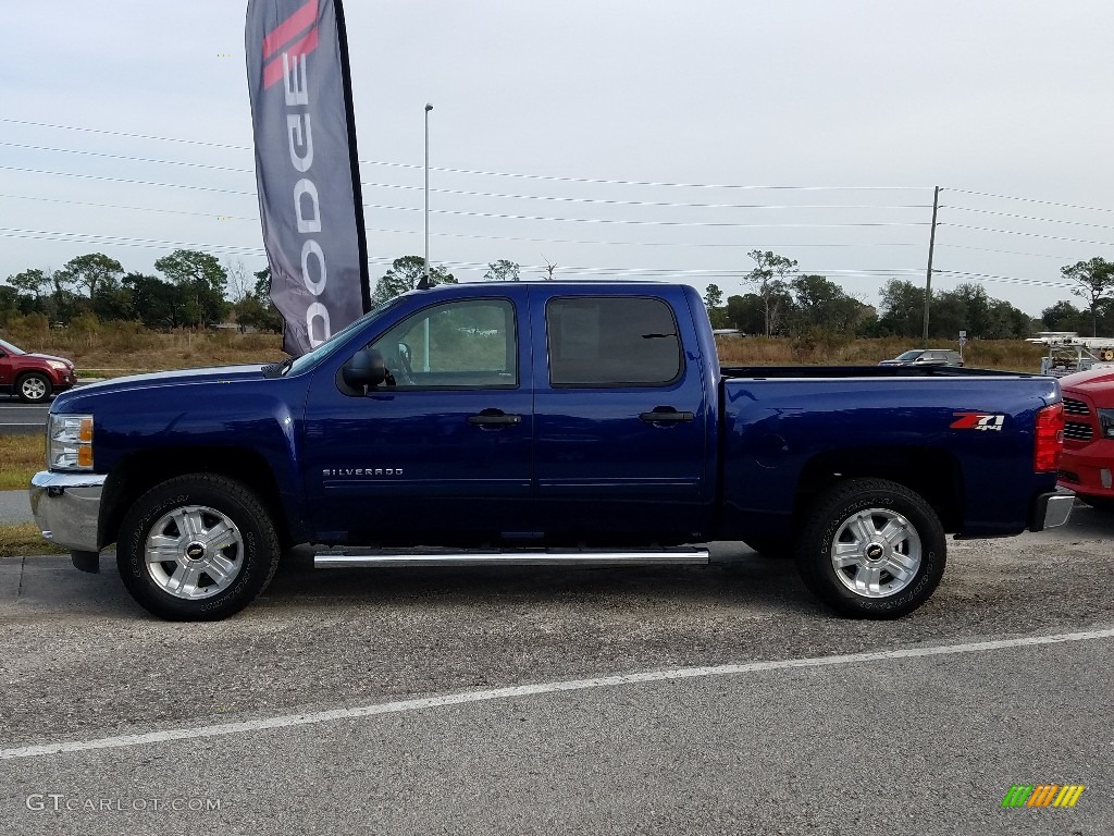 2013 Silverado 1500 LT Crew Cab 4x4 - Blue Topaz Metallic / Ebony photo #2