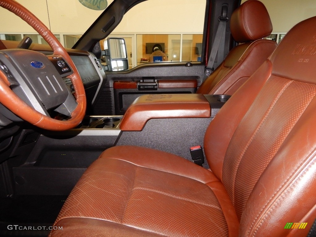 2012 F350 Super Duty King Ranch Crew Cab 4x4 - Autumn Red / Black photo #13