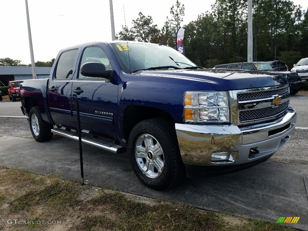 2013 Silverado 1500 LT Crew Cab 4x4 - Blue Topaz Metallic / Ebony photo #7