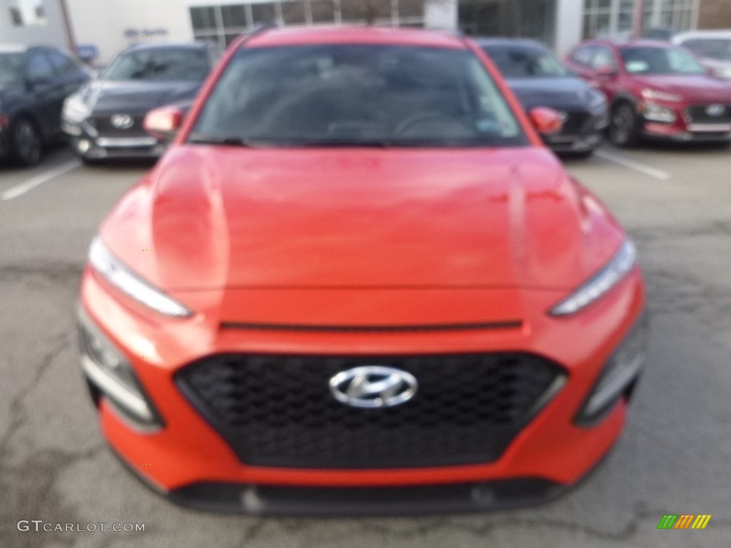 2019 Kona SEL AWD - Sunset Orange / Black photo #4