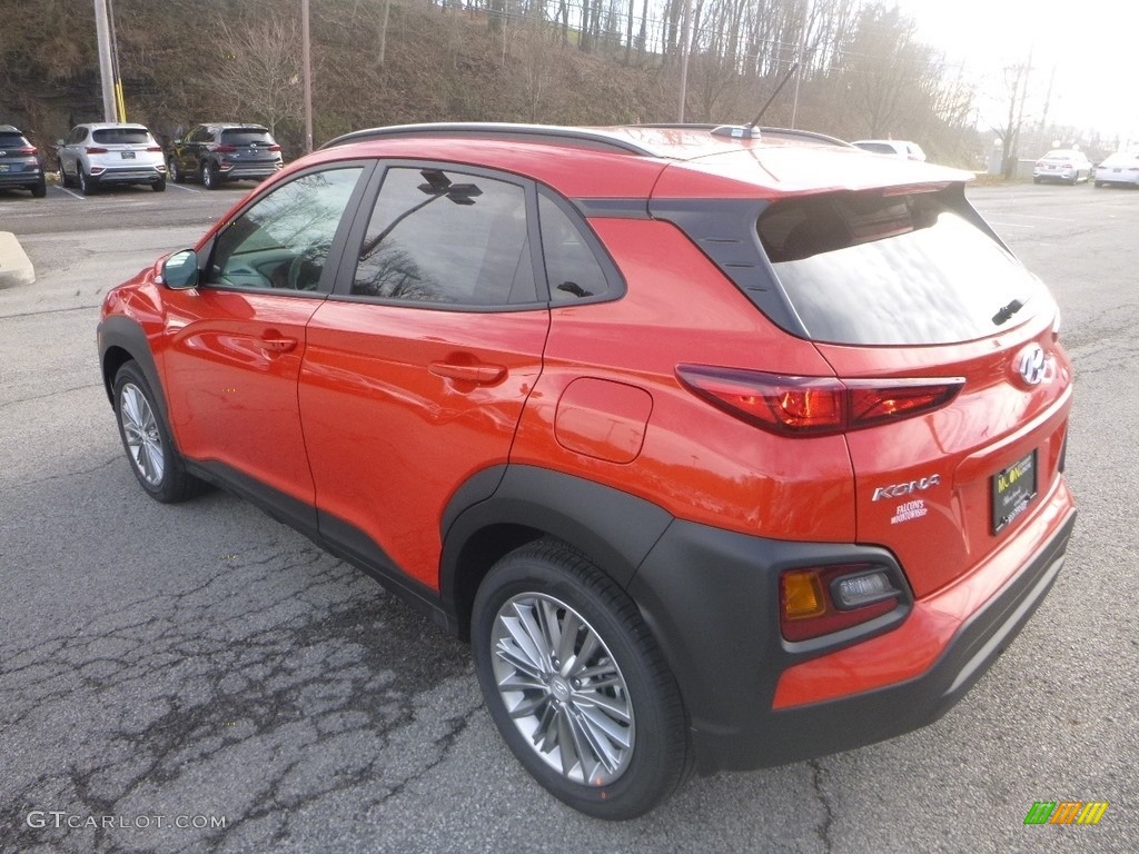 2019 Kona SEL AWD - Sunset Orange / Black photo #6
