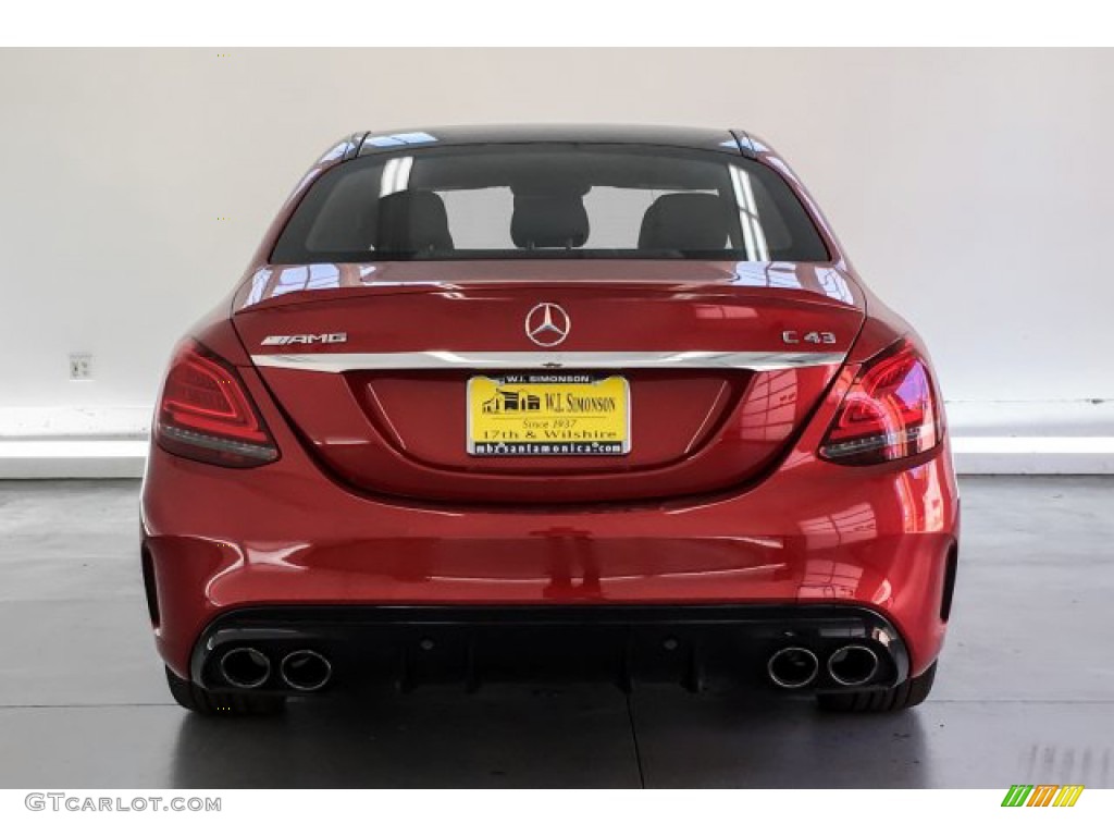 2019 C 43 AMG 4Matic Sedan - designo Cardinal Red Metallic / Black photo #3