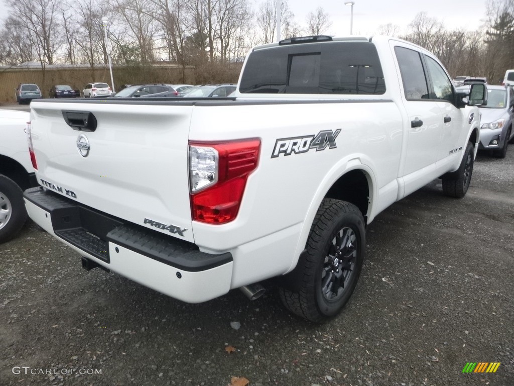 Pearl White 2019 Nissan TITAN XD PRO-4X Crew Cab 4x4 Exterior Photo #131152756