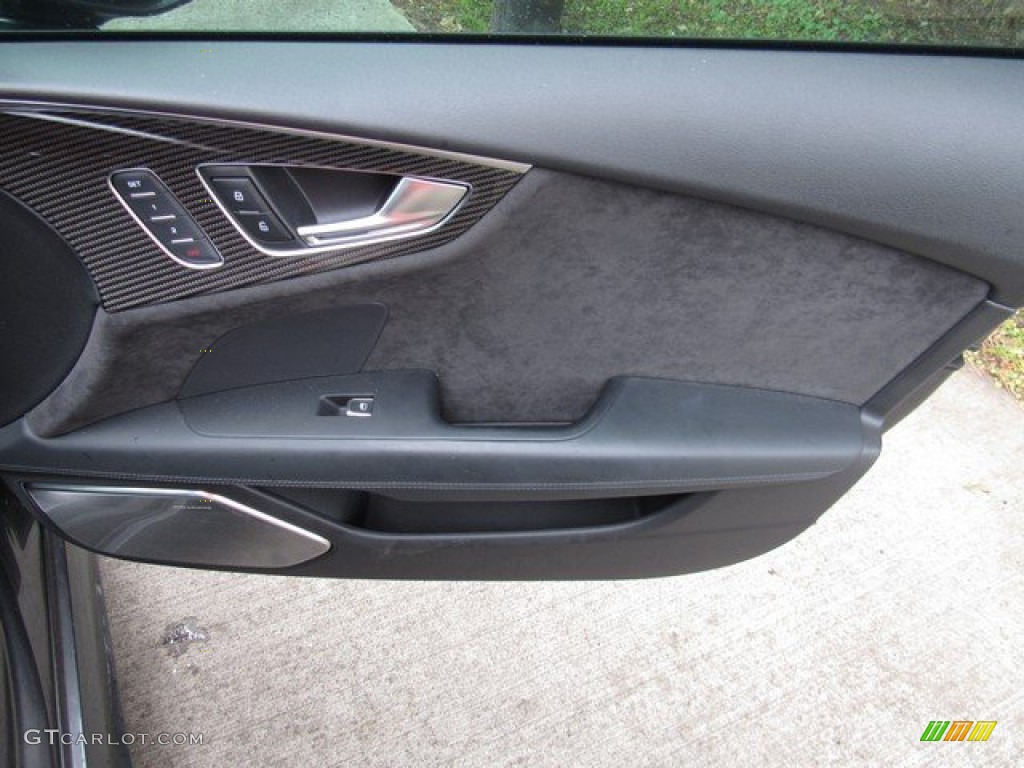 2016 Audi RS 7 4.0 TFSI quattro Black Perforated Valcona Door Panel Photo #131157154