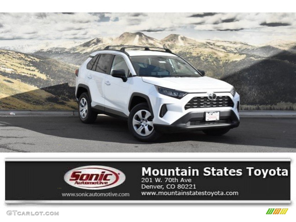 2019 RAV4 LE AWD - Super White / Black photo #1