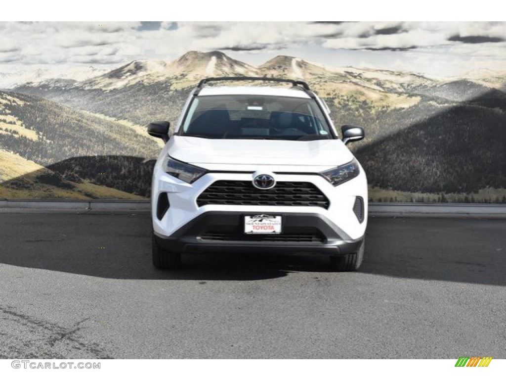 2019 RAV4 LE AWD - Super White / Black photo #2