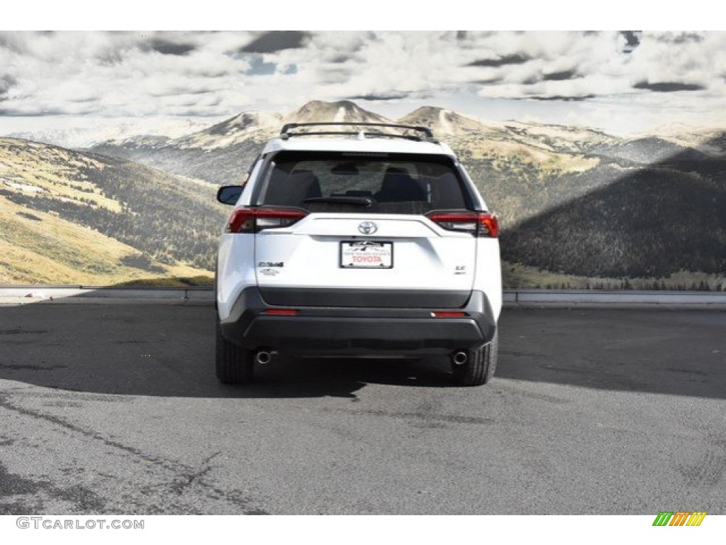 2019 RAV4 LE AWD - Super White / Black photo #4
