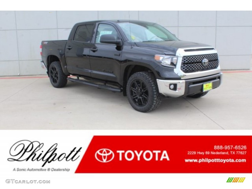 2019 Tundra SR5 CrewMax 4x4 - Midnight Black Metallic / Graphite photo #1