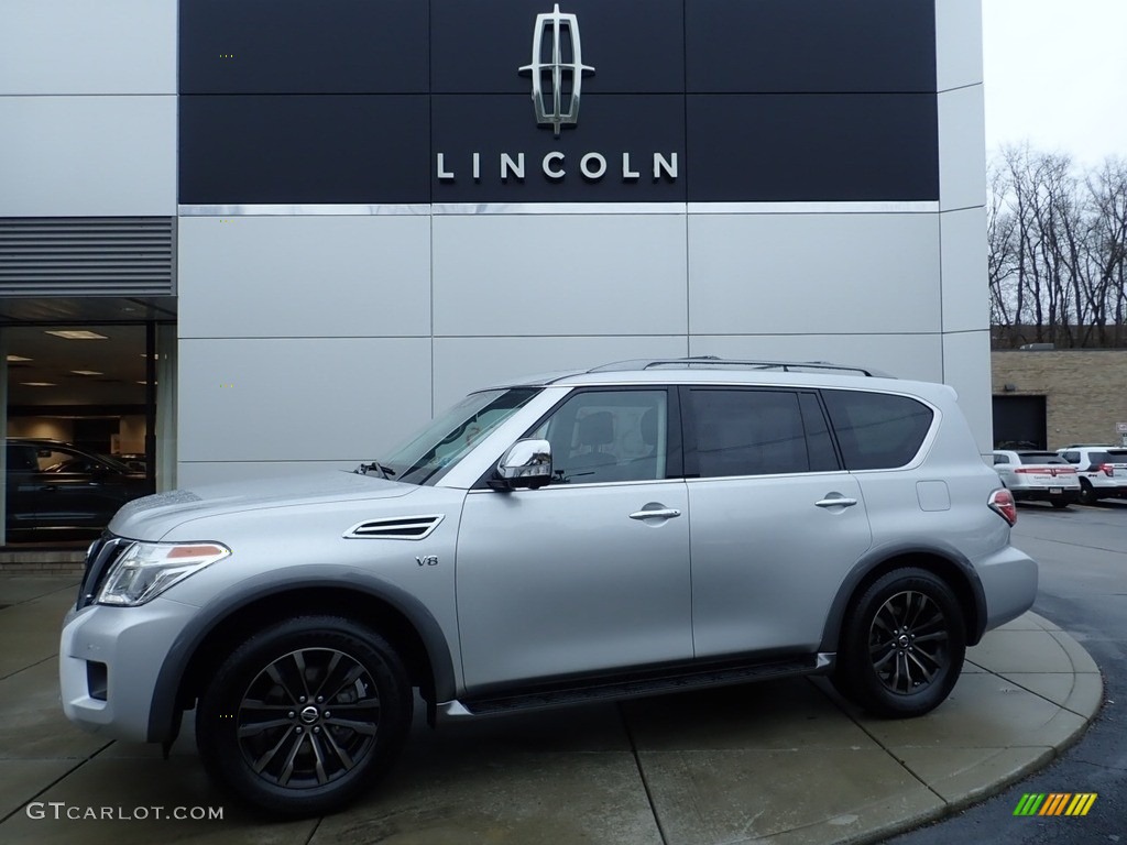 2018 Armada Platinum 4x4 - Brilliant Silver / Charcoal photo #1