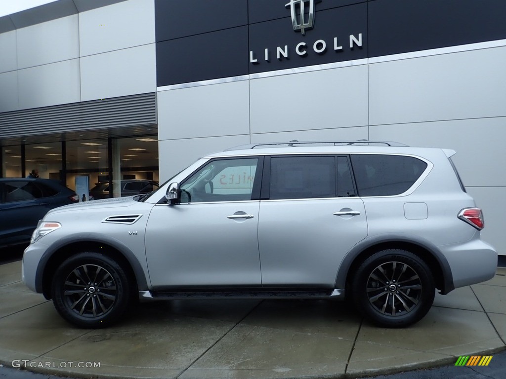 2018 Armada Platinum 4x4 - Brilliant Silver / Charcoal photo #2