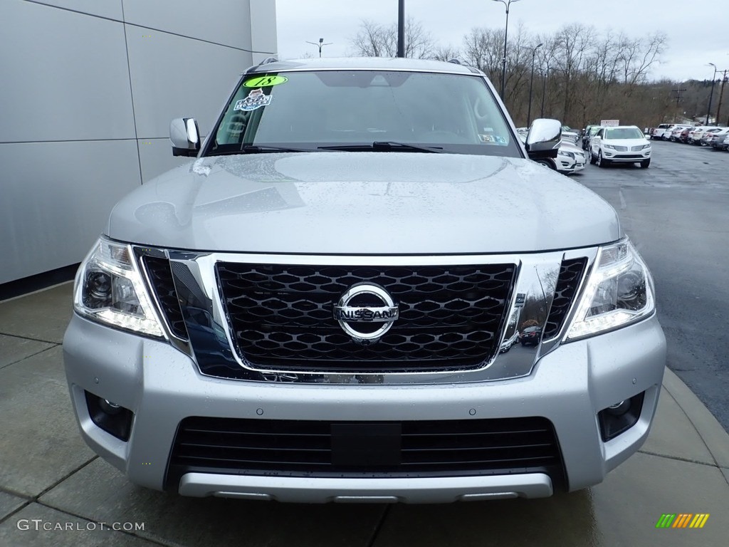2018 Armada Platinum 4x4 - Brilliant Silver / Charcoal photo #9