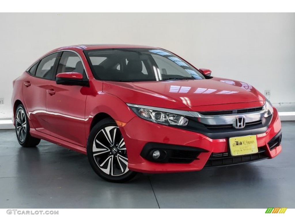 2016 Civic EX-L Sedan - Rallye Red / Black photo #14
