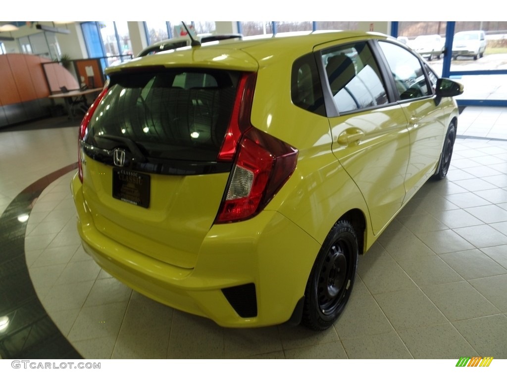 2015 Fit LX - Mystic Yellow Pearl / Black photo #4