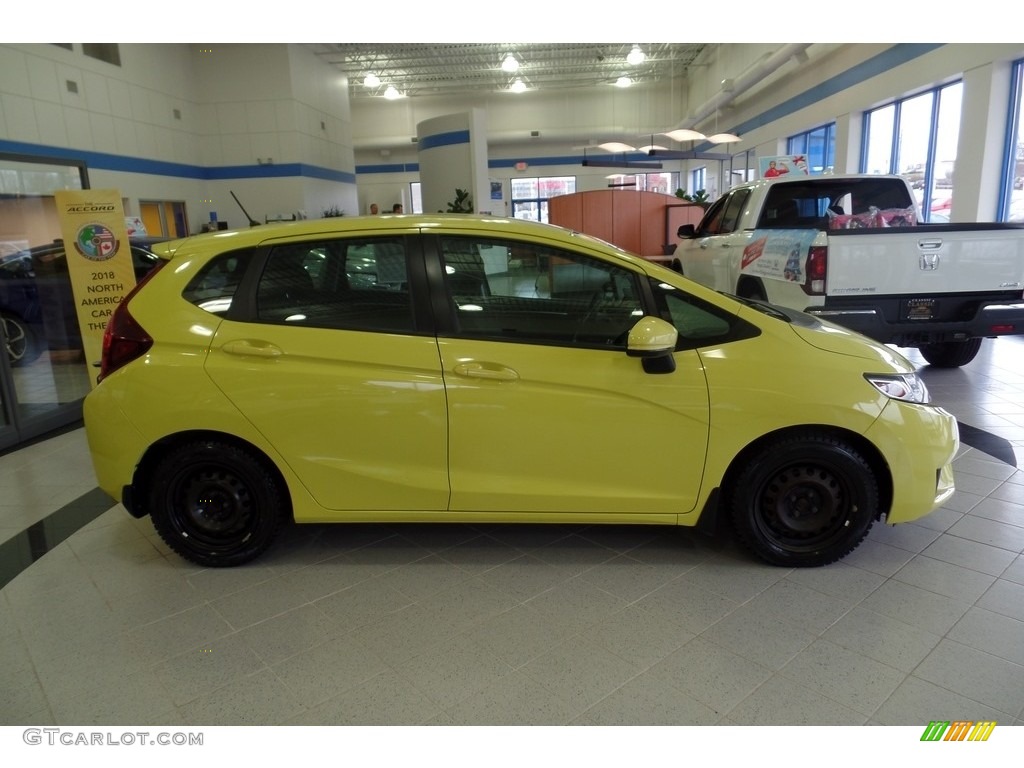 2015 Fit LX - Mystic Yellow Pearl / Black photo #5