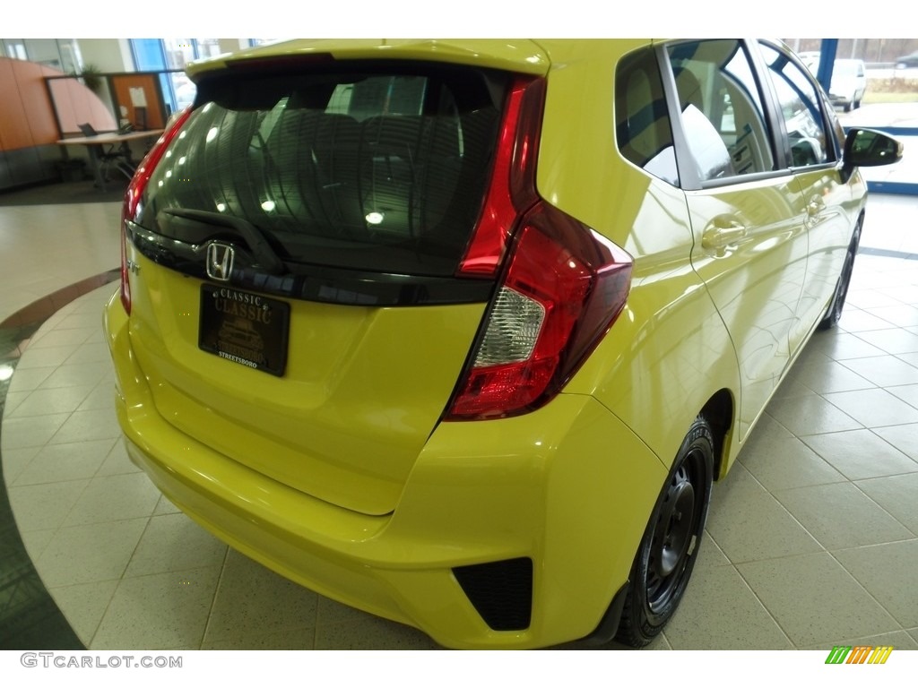 2015 Fit LX - Mystic Yellow Pearl / Black photo #10