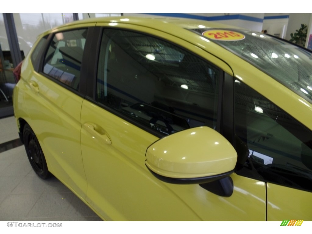 2015 Fit LX - Mystic Yellow Pearl / Black photo #11