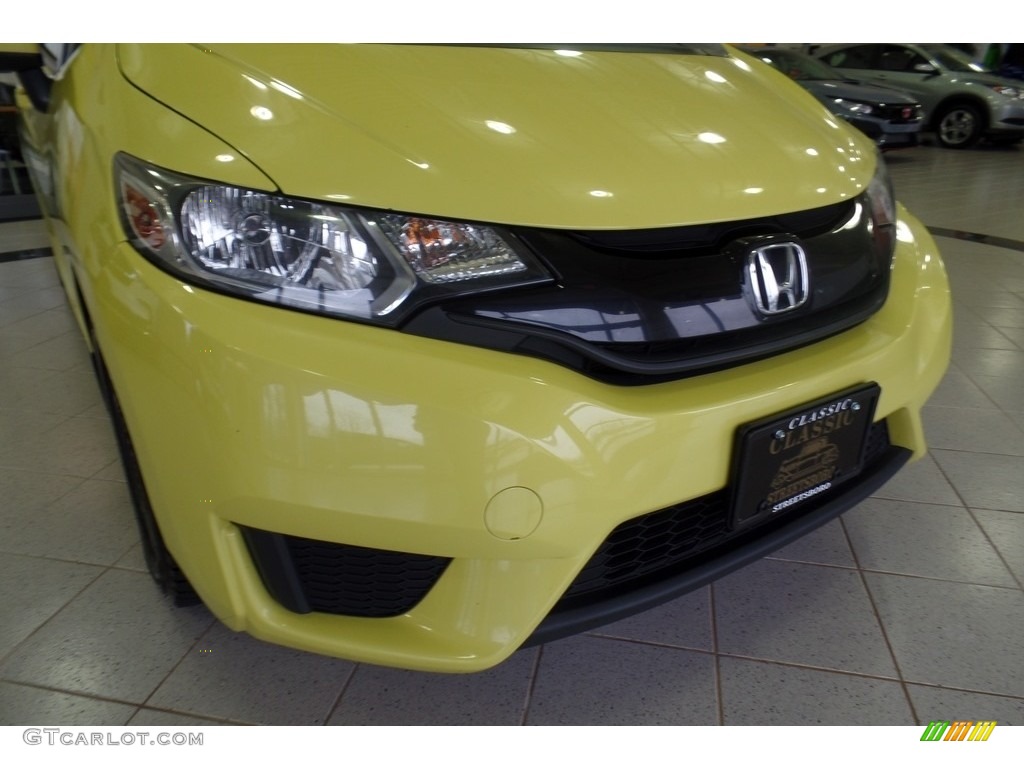 2015 Fit LX - Mystic Yellow Pearl / Black photo #12