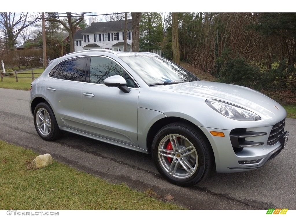 2016 Macan Turbo - Rhodium Silver Metallic / Black photo #8