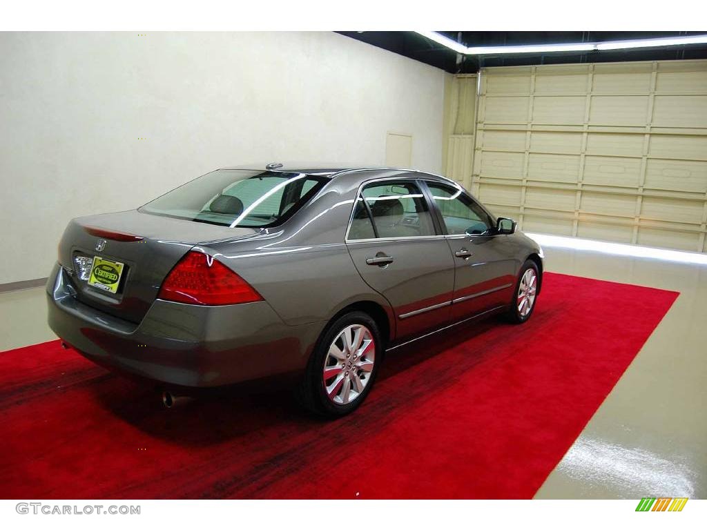 2007 Accord EX-L V6 Sedan - Carbon Bronze Pearl / Ivory photo #6