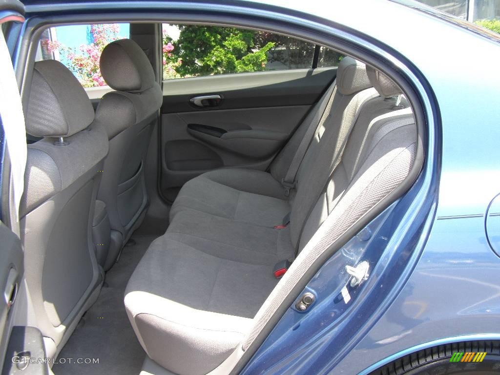 2007 Civic LX Sedan - Atomic Blue Metallic / Gray photo #6