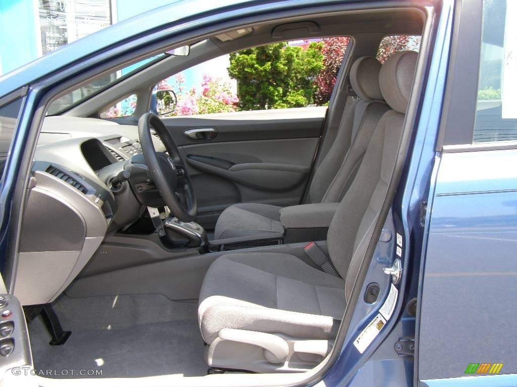 2007 Civic LX Sedan - Atomic Blue Metallic / Gray photo #9