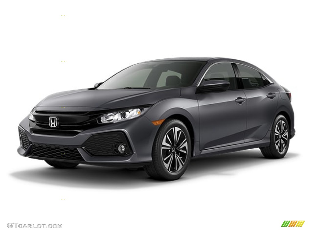 2019 Civic EX Hatchback - Polished Metal Metallic / Black/Ivory photo #7