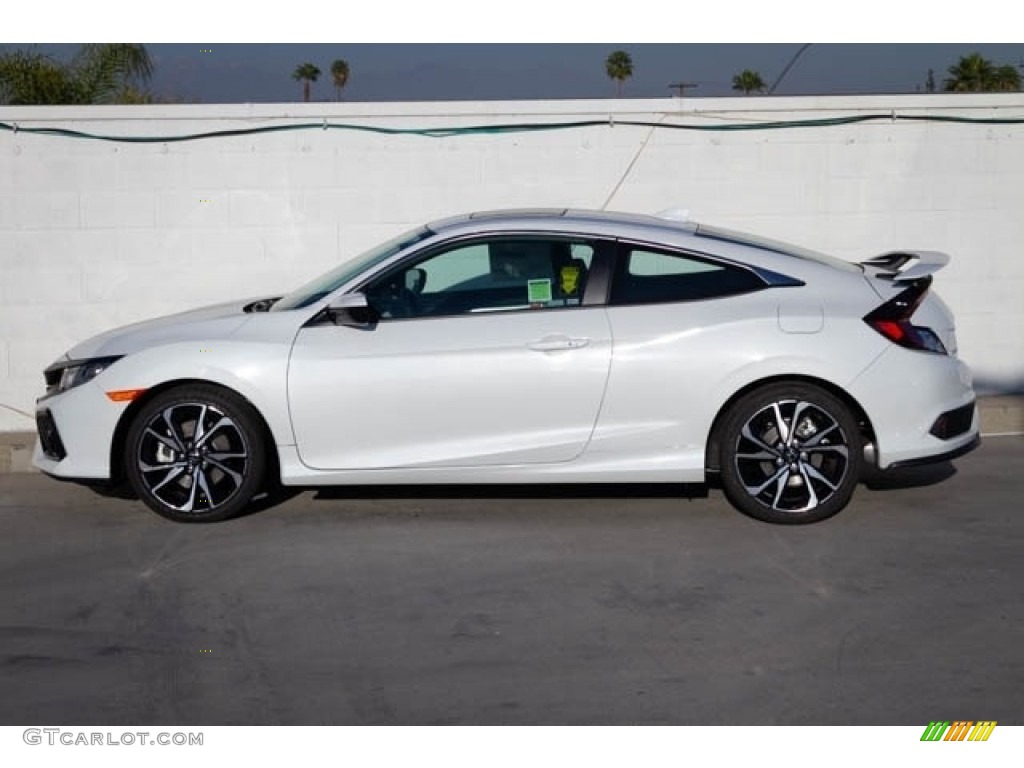Platinum White Pearl 2019 Honda Civic Si Coupe Exterior Photo #131185948