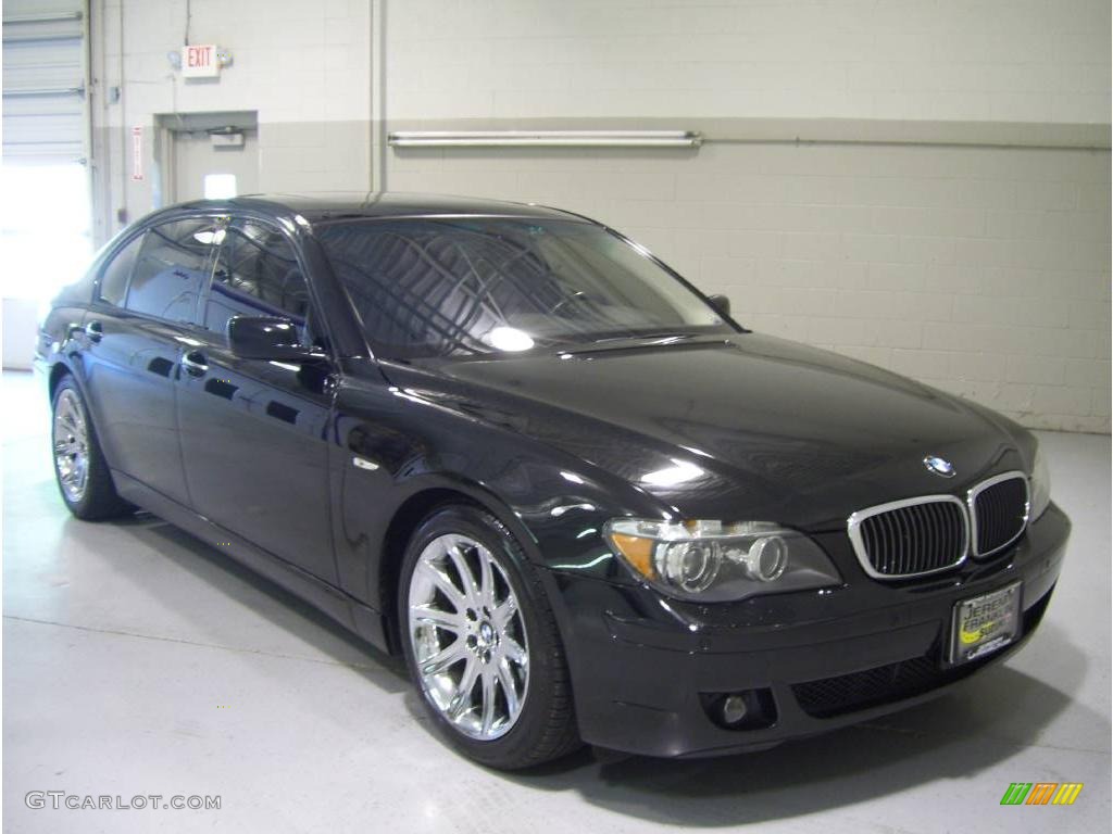 2006 7 Series 750Li Sedan - Jet Black / Black/Black photo #7