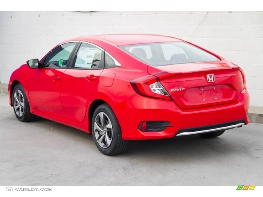 2019 Civic LX Sedan - Rallye Red / Black photo #2