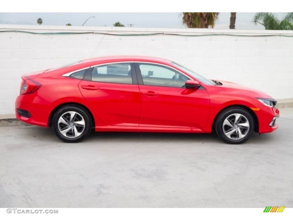 2019 Civic LX Sedan - Rallye Red / Black photo #5